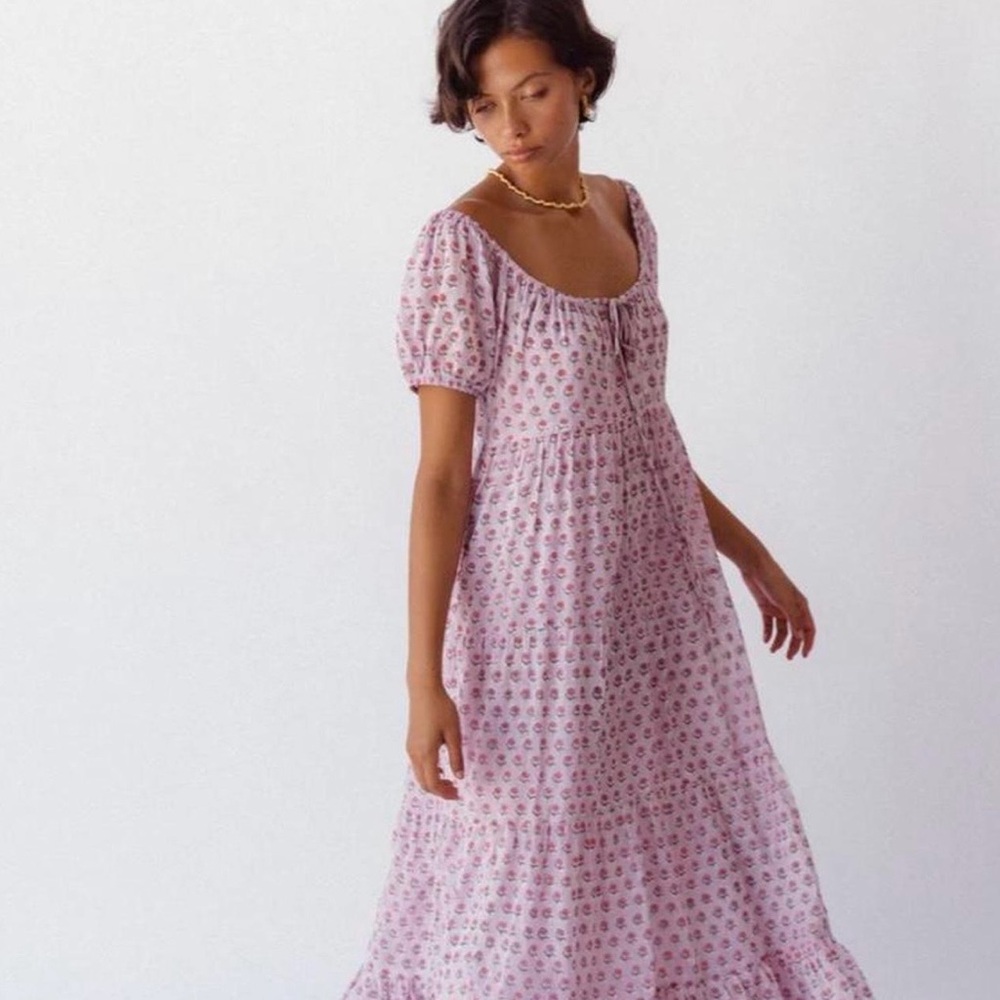 Daughters of India The Sita Maxi Dress in Violet